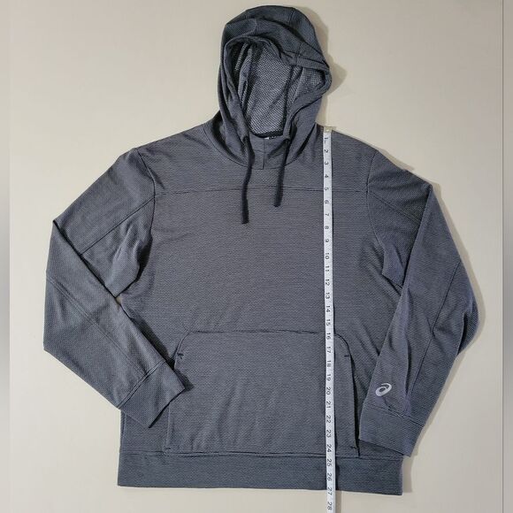 Asics Men's Black Long Sleeve Hooded Performance Pullover Shirt - Picture 4 of 12